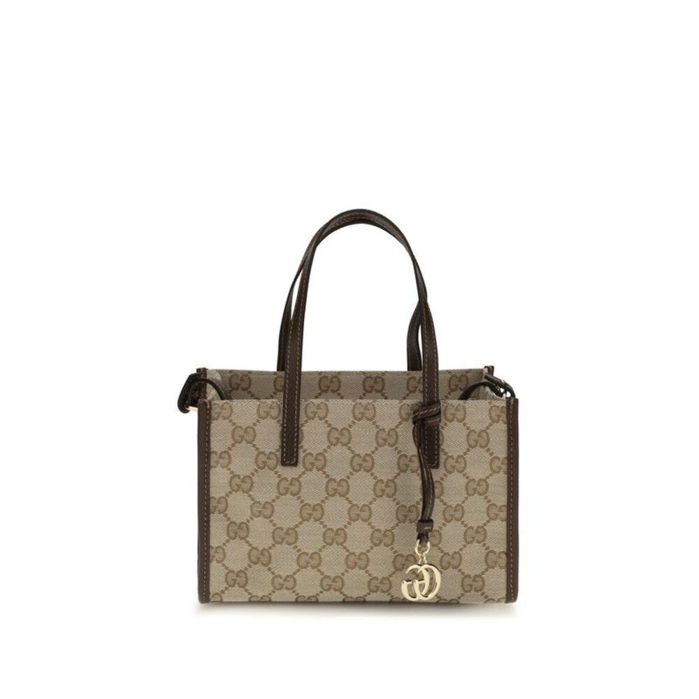 Gucci Beige Cotton Shoulder Women's Bag
